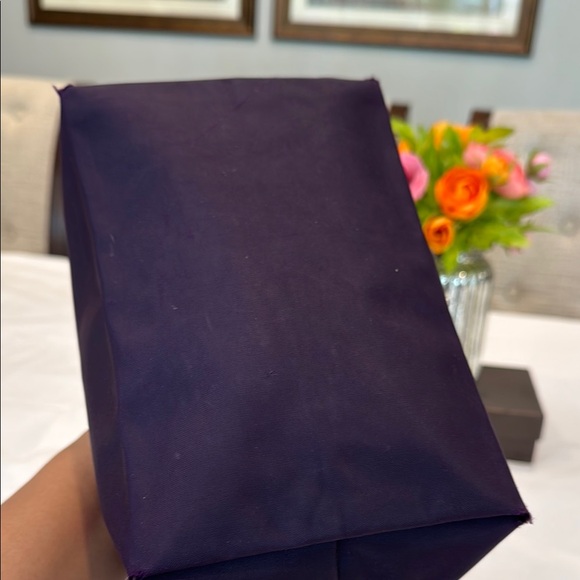 Authentic Longchamp Deep Purple Tote with Signature Leather Trim - Picture 6 of 15